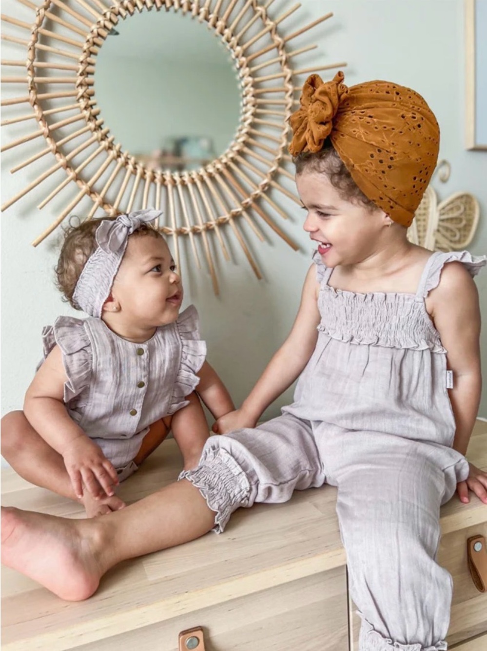 2T NWT L'ovedbaby Girls Muslin Sleeveless Romper-Rosewater Pink - Picture 3 of 5